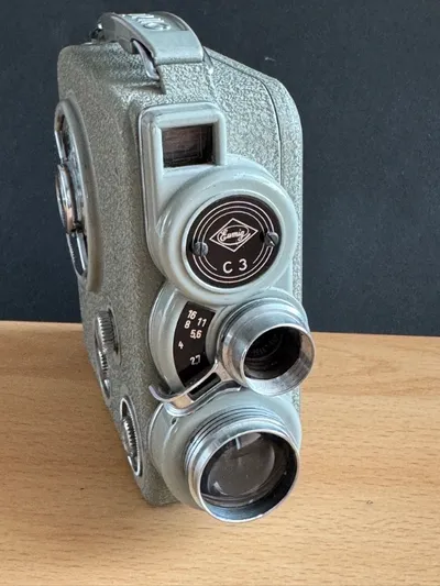 Eumig C3 Filmkamera 8mm Double-8 Vintage Analogkamera Grau