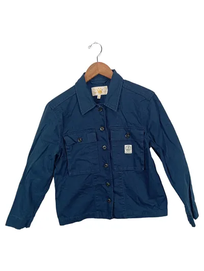 Deus Ex Machina Damen Arbeitsjacke Blau Baumwolle Gr. S/36