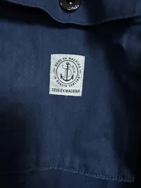 Deus Ex Machina Damen Arbeitsjacke Blau Baumwolle Gr. S/36 4