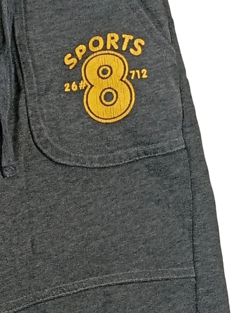 Bonprix Jungen Jogginghose Sports 8 Gr. 92 Grau Gelb Baumwolle 3
