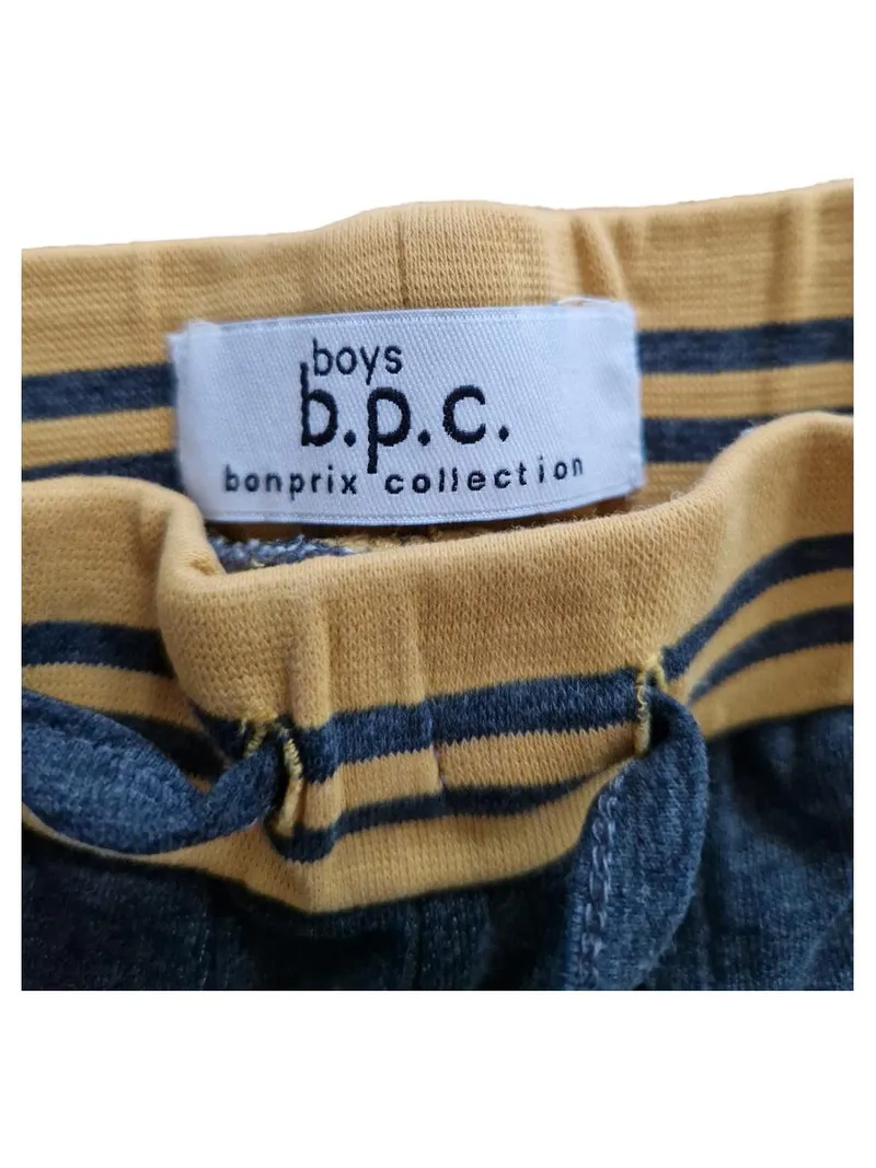 Bonprix Jungen Jogginghose Sports 8 Gr. 92 Grau Gelb Baumwolle 6