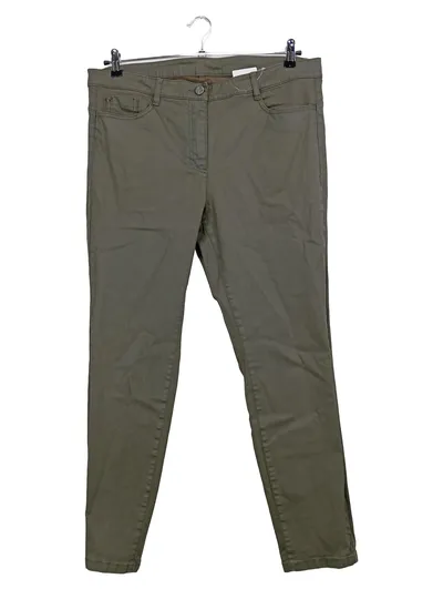 BASLER Damen Stoffhose Gr. 46 Oliv Casual 5-Pocket Stretch Baumwolle