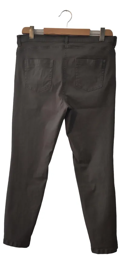 BASLER Damen Stoffhose Gr. 46 Oliv Casual 5-Pocket Stretch Baumwolle