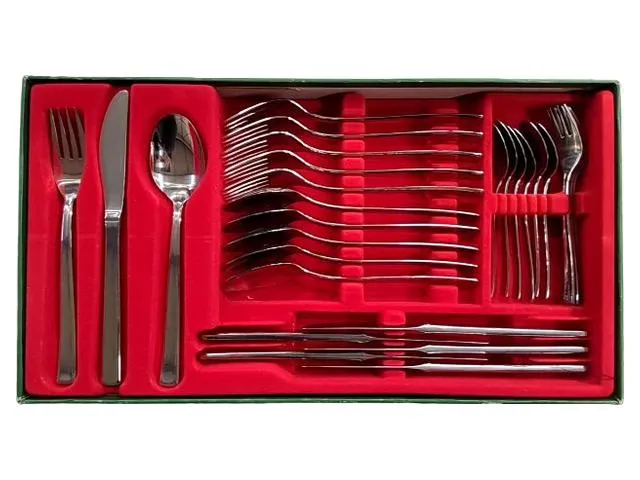 BSF Besteckset 24-teilig Edelstahl 18/8 Besteck Set Koffer Silber 2