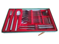 BSF Besteckset 24-teilig Edelstahl 18/8 Besteck Set Koffer Silber 3
