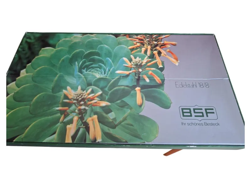 BSF Besteckset 24-teilig Edelstahl 18/8 Besteck Set Koffer Silber 4