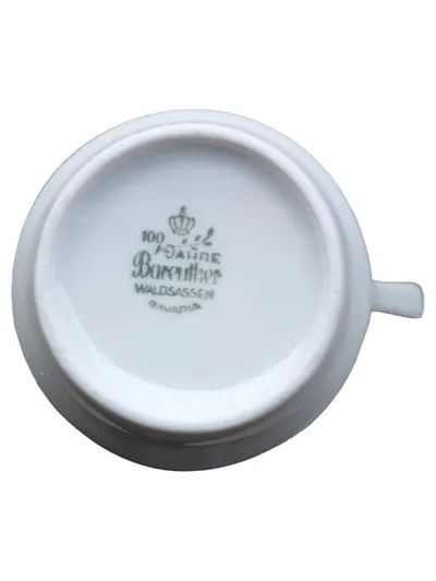 Bareuther Kaffeeservice 5tlg Porzellan Blumen Vintage Weiß 1 Gedeck