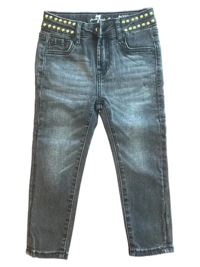 7 For All Mankind the ankle skinny Mom Jeans Mädchen Grau 110 Nieten