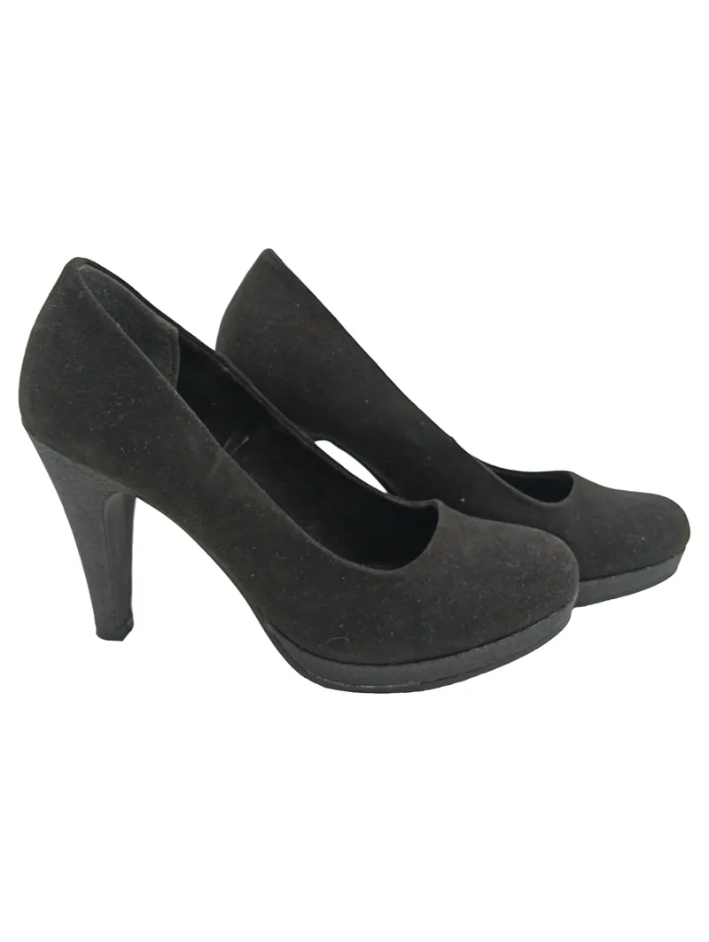 MARCO TOZZI Damen Pumps Wildleder Elegant Glitzer Schwarz Gr. 40 1