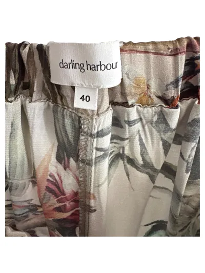 Darling Harbour Damen Stoffhose Blumenmuster Mehrfarbig Gr. 40