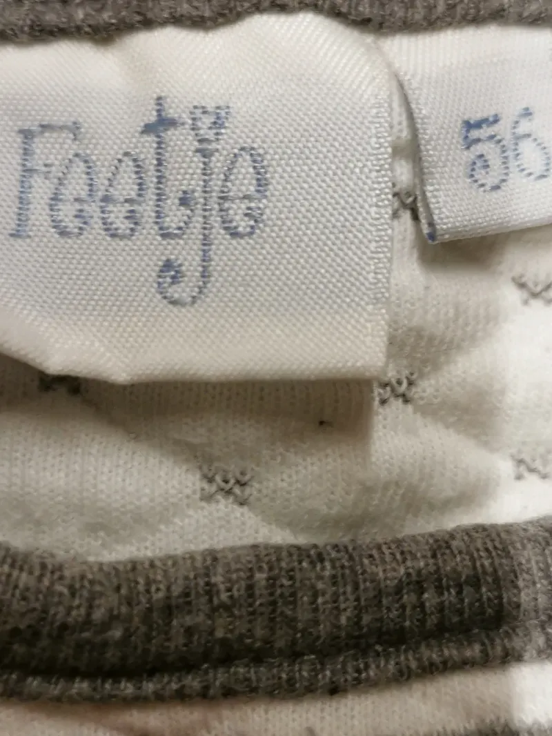 Feetje Baby Strampler Schlafanzug Gr. 56 Weiß Gestreift Eule 5