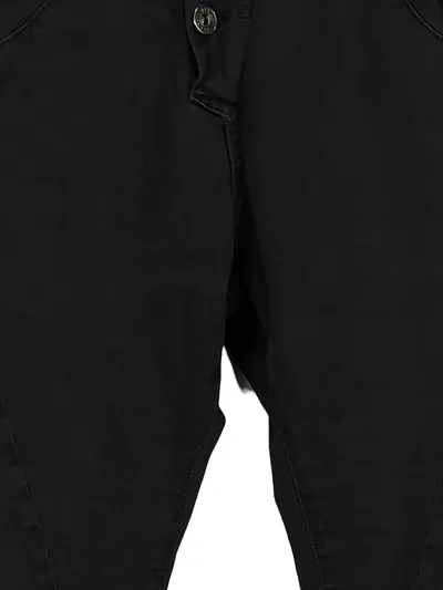 Please Damen Stoffhose Gr. 40 Schwarz Casual Baumwolle Elasthan