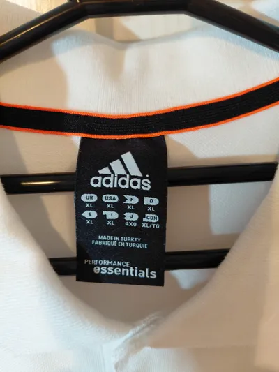 Adidas Poloshirt Herren XL Weiß Deutsche Sporthilfe Performance Essentials