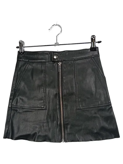 CoolCat Kinder Kunstlederrock Schwarz Gr. 22-28 Casual Reißverschluss