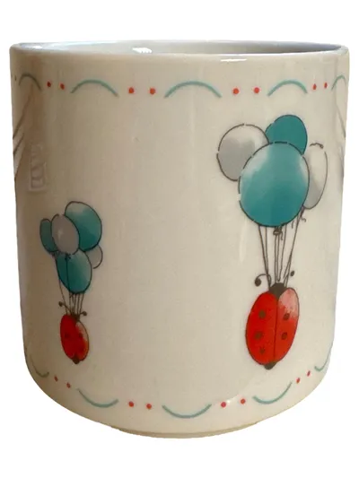 Feinkost Käfer Kaffeebecher Tasse Marienkäfer Porzellan Weiß 8.5cm