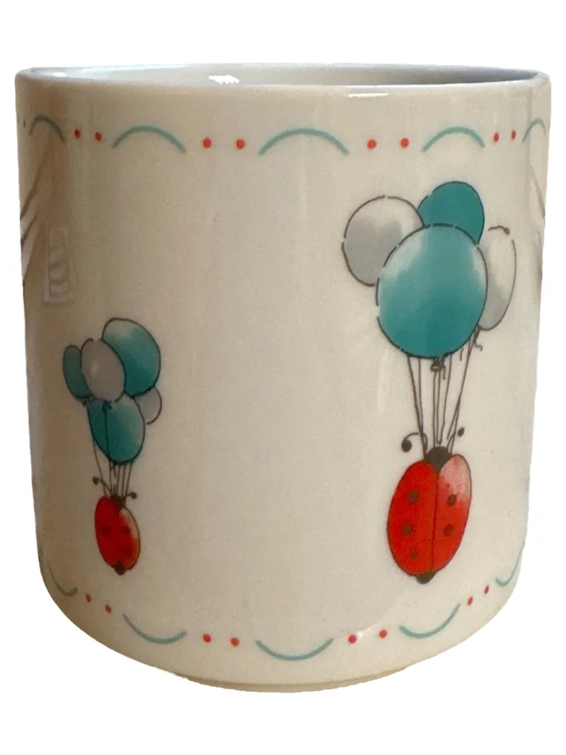 Feinkost Käfer Kaffeebecher Tasse Marienkäfer Porzellan Weiß 8.5cm 1