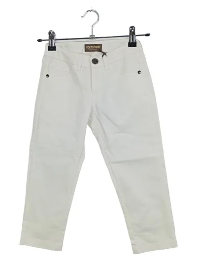 Roberto Cavalli Cargohose Kinder Mädchen Weiß Gr. 104 Freizeit Hose
