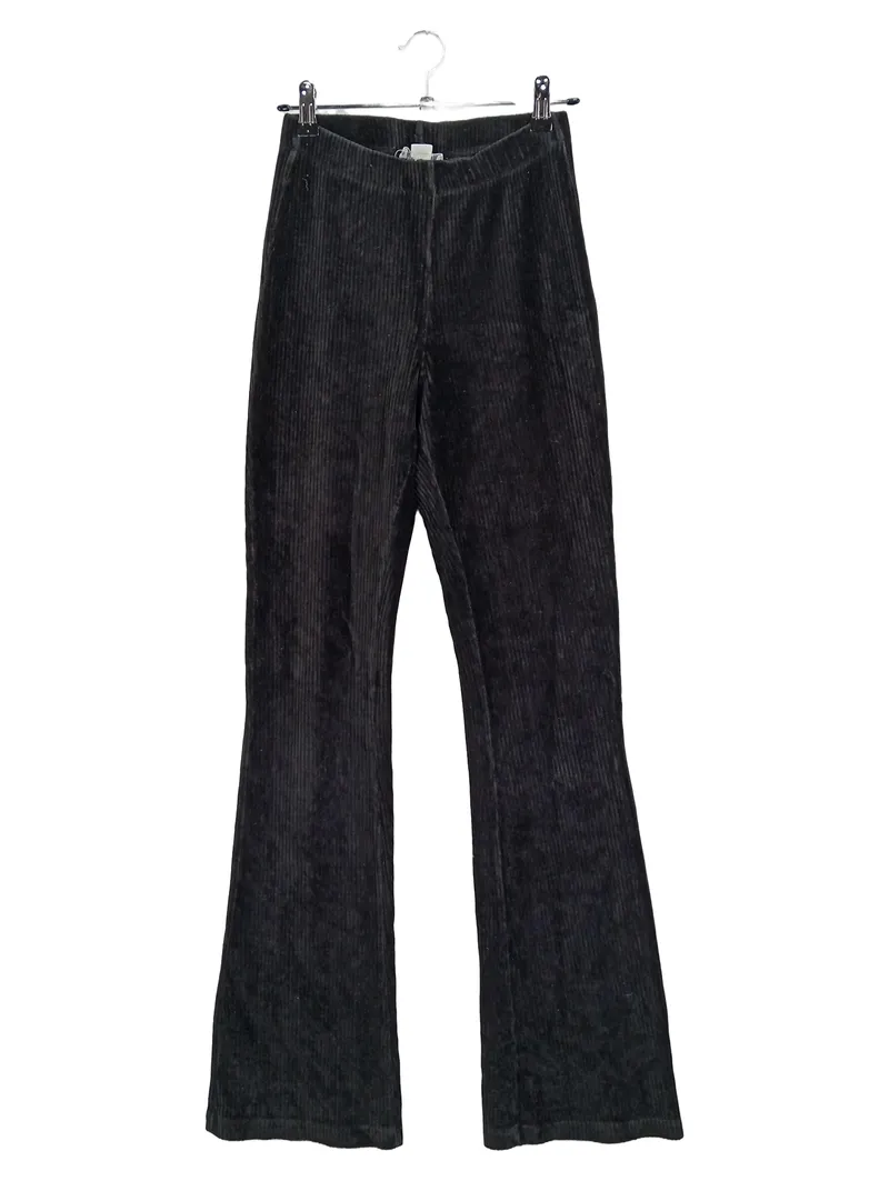 Cotton Club Damen Cordhose Schlaghose Gr. 36 Retro Schwarz 1