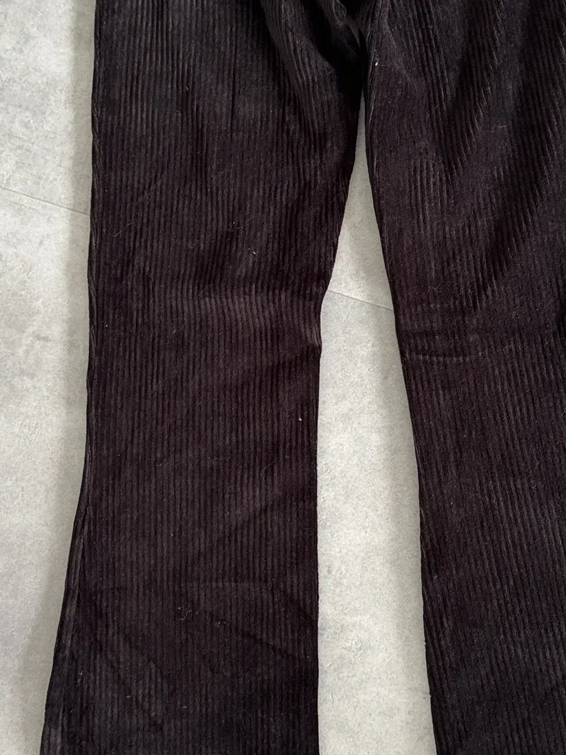 Cotton Club Damen Cordhose Schlaghose Gr. 36 Retro Schwarz 3
