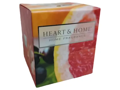 Heart & Home Pink Grapefruit & Cassis Duftkerze Wachs Florales Muster Mehrfarbig