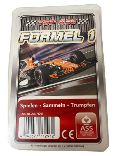 TOP ASS FORMEL 1 Kartenspiel ASS Altenburger Rennsport Auto Kinder Spiel