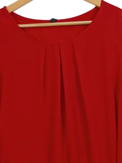 JT & me Damen Bluse Rot Gr. S 36 Tunika Asymmetrisch Raffung
