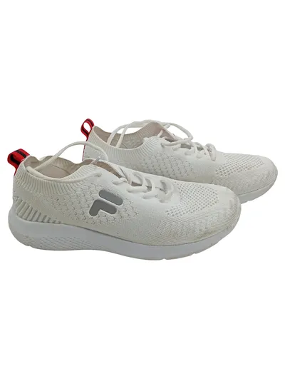FILA Sneaker Damen Gr. 41 Weiß Strick Mesh Sportschuhe Laufschuhe