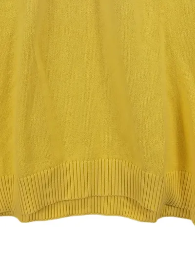 McNeal Herren Pullover V-Ausschnitt Strickpullover Gelb Gr. L Baumwolle