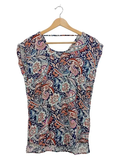 VERO MODA Damen Bluse Paisley Muster Gr. M Mehrfarbig Viskose