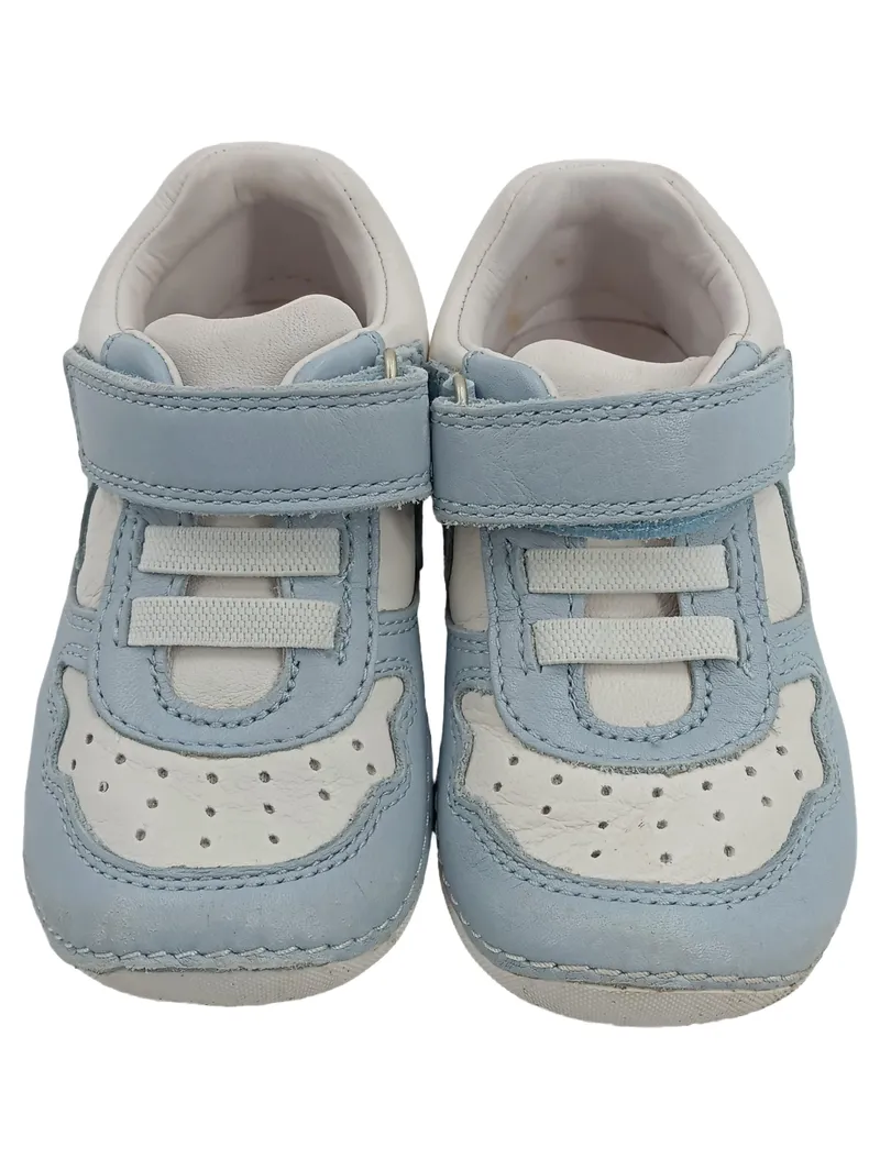 Elefanten Lauflernschuhe Babyschuhe Sneaker Gr. 22 Hellblau Weiß Leder 1
