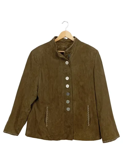 Linzner Trachtenjacke Herren Wildleder Gr. 46 Braun Trachten Jagd