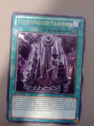 Konami Yu-Gi-Oh! Erzunterweltler Palabyrinth Sammelkarte TCG Zauberkarte Türkis