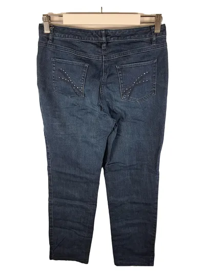 Adagio Rocky Damen Jeans Regular Fit Blau Gr. S Nieten Baumwolle