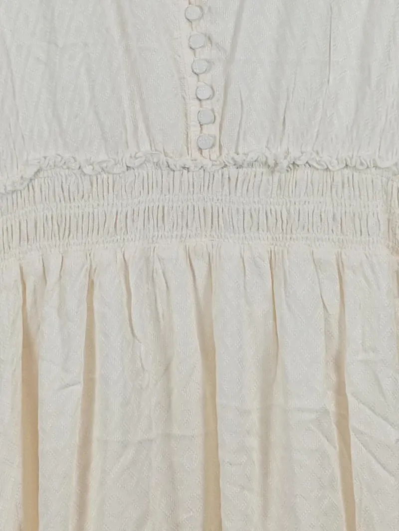 APRICOT Sommerkleid Damen XF Beige Rüschen Midikleid 3/4 Arm 3