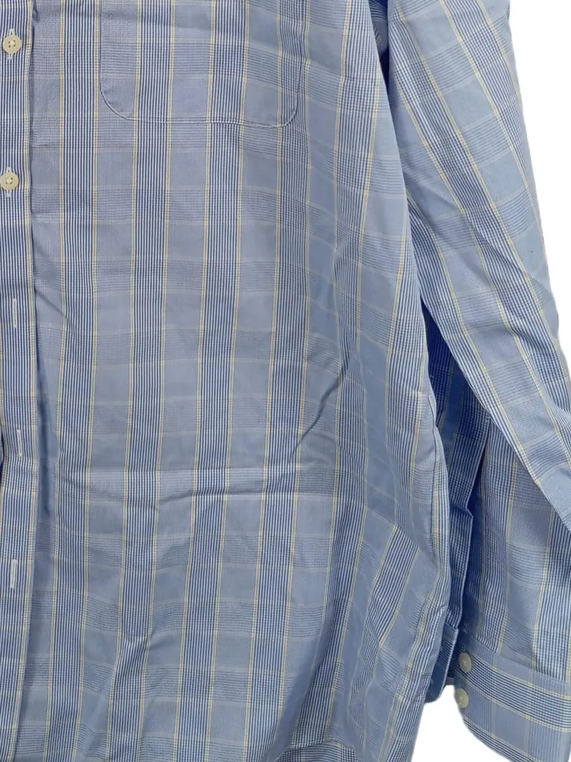 Charles Tyrwhitt Herren Business Hemd Gr. 17,5/36 XL Blau Kariert Baumwolle 4