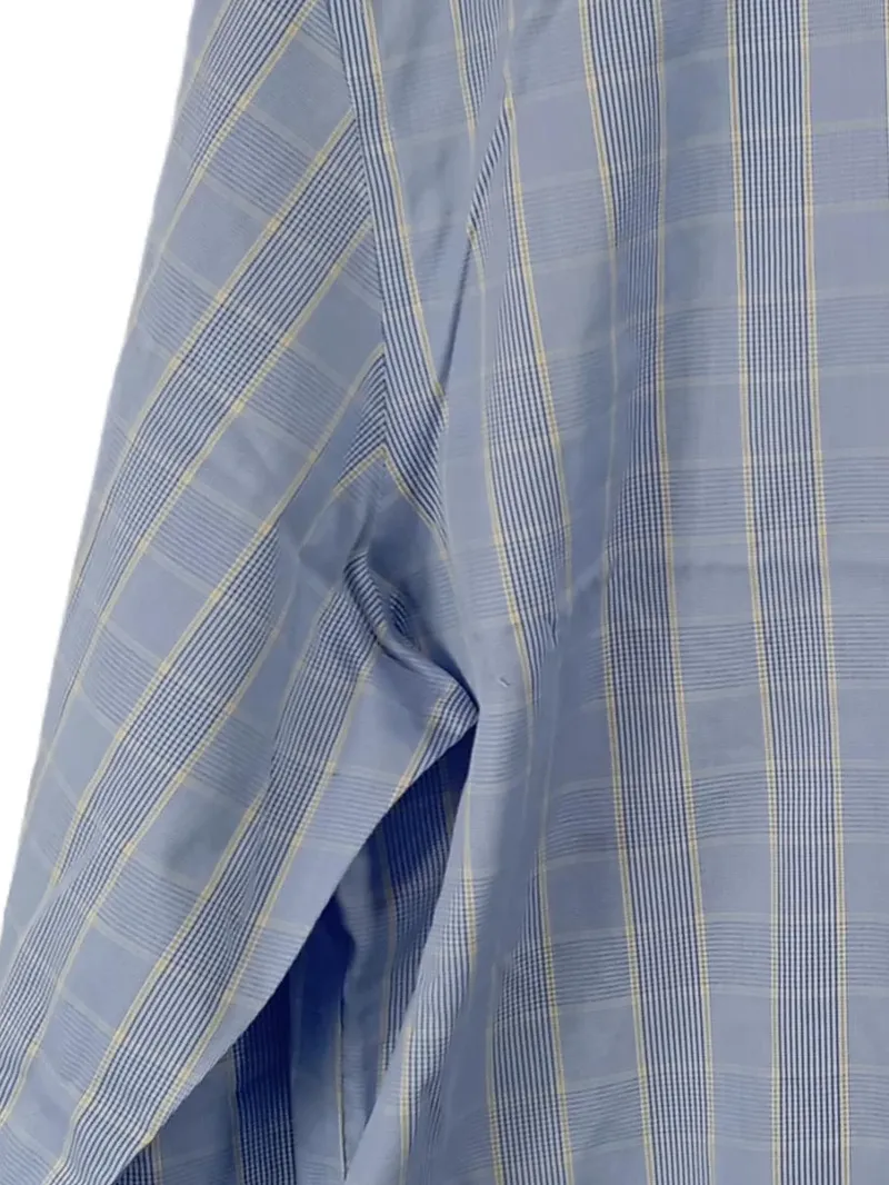 Charles Tyrwhitt Herren Business Hemd Gr. 17,5/36 XL Blau Kariert Baumwolle 5