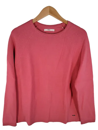 BRAX Damen Pullover Gr. 36/S Rosa Baumwolle Langarm Casual