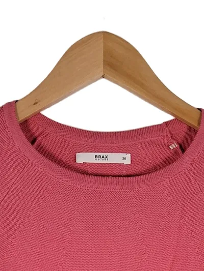 BRAX Damen Pullover Gr. 36/S Rosa Baumwolle Langarm Casual