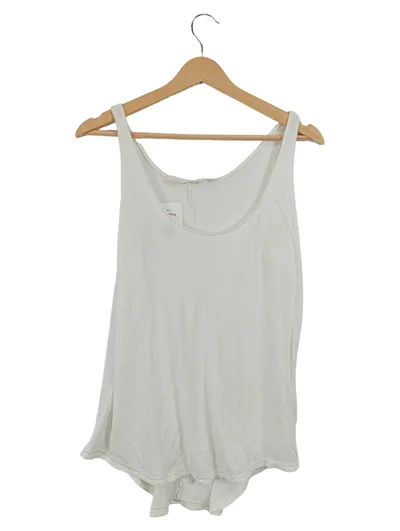 Schumacher Damen Unterhemd Gr. 42 Weiß Basic Baumwolle Tank Top Shirt