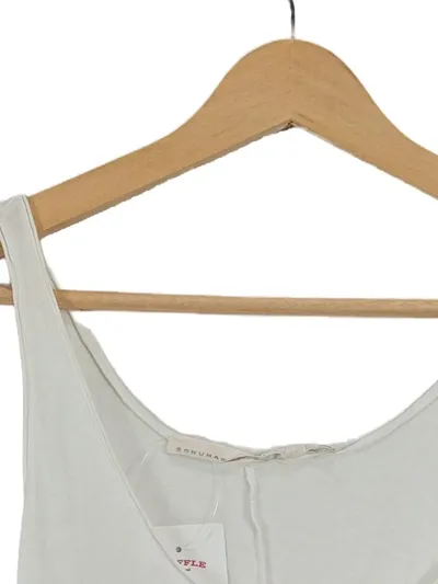 Schumacher Damen Unterhemd Gr. 42 Weiß Basic Baumwolle Tank Top Shirt