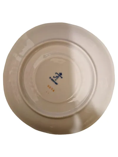 FÜRSTENBERG Kuchenteller Porzellan Weiß Blumenmuster Klassisch 19cm