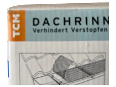 TCM Dachrinnen-Schutz Gitter 6m x 16cm Laubschutz Kunststoff Schwarz
