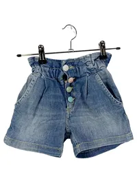 DONDUP Jeans-Shorts Mädchen Gr. 98 Blau Casual Sommer mit bunten Knöpfen 1