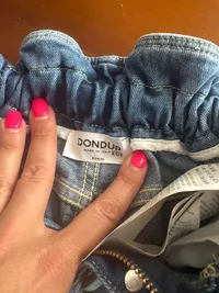 DONDUP Jeans-Shorts Mädchen Gr. 98 Blau Casual Sommer mit bunten Knöpfen 6