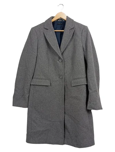 SISLEY Klassischer Damen Mantel Grau Gr. 48/4XL Wolle Viskose Business Elegant