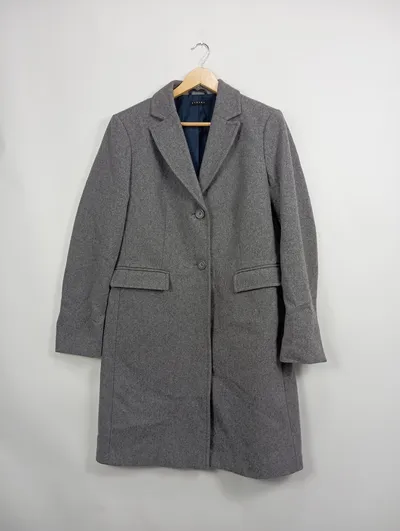 SISLEY Klassischer Damen Mantel Grau Gr. 48/4XL Wolle Viskose Business Elegant