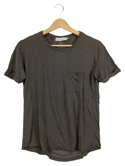 Stefanel Damen T-Shirt Gr. 38/M Oliv Casual Kurzarm