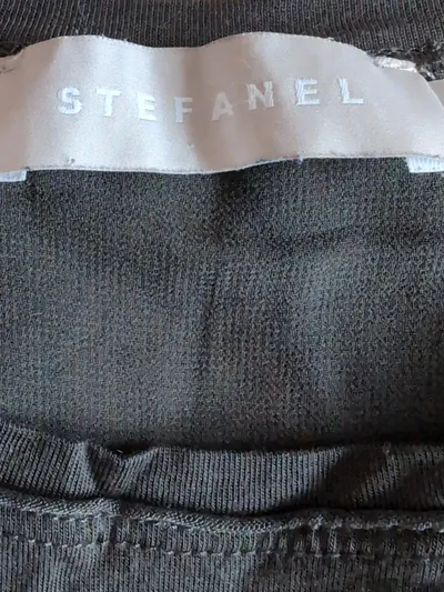 Stefanel Damen T-Shirt Gr. 38/M Oliv Casual Kurzarm