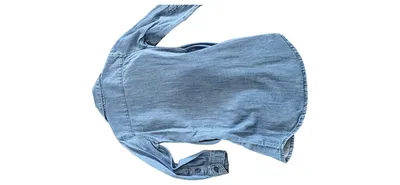 Noppies Kinder Freizeithemd Langarm Blau Uni Baumwolle Gr. 104