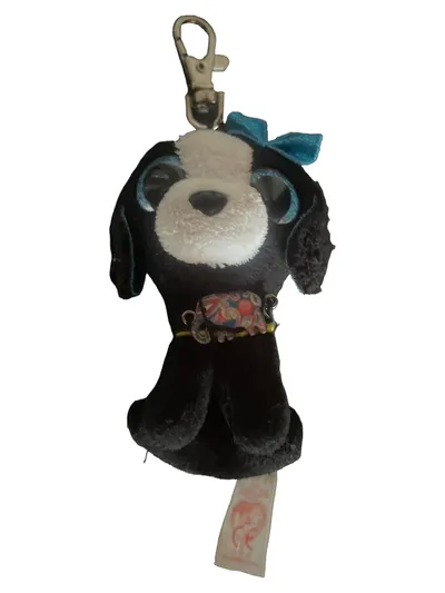 Ty Beanie Boos Tracey Hund Schlüsselanhänger Plüsch schwarz blau